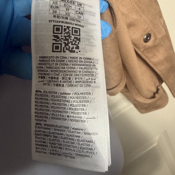 GUESS Faux Suede Button-Down Shirt – “ES New LS Daisy Shirt” – Size XS - Picture 7 of 9